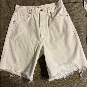 Camilla white frayed hem short size 23. NWT